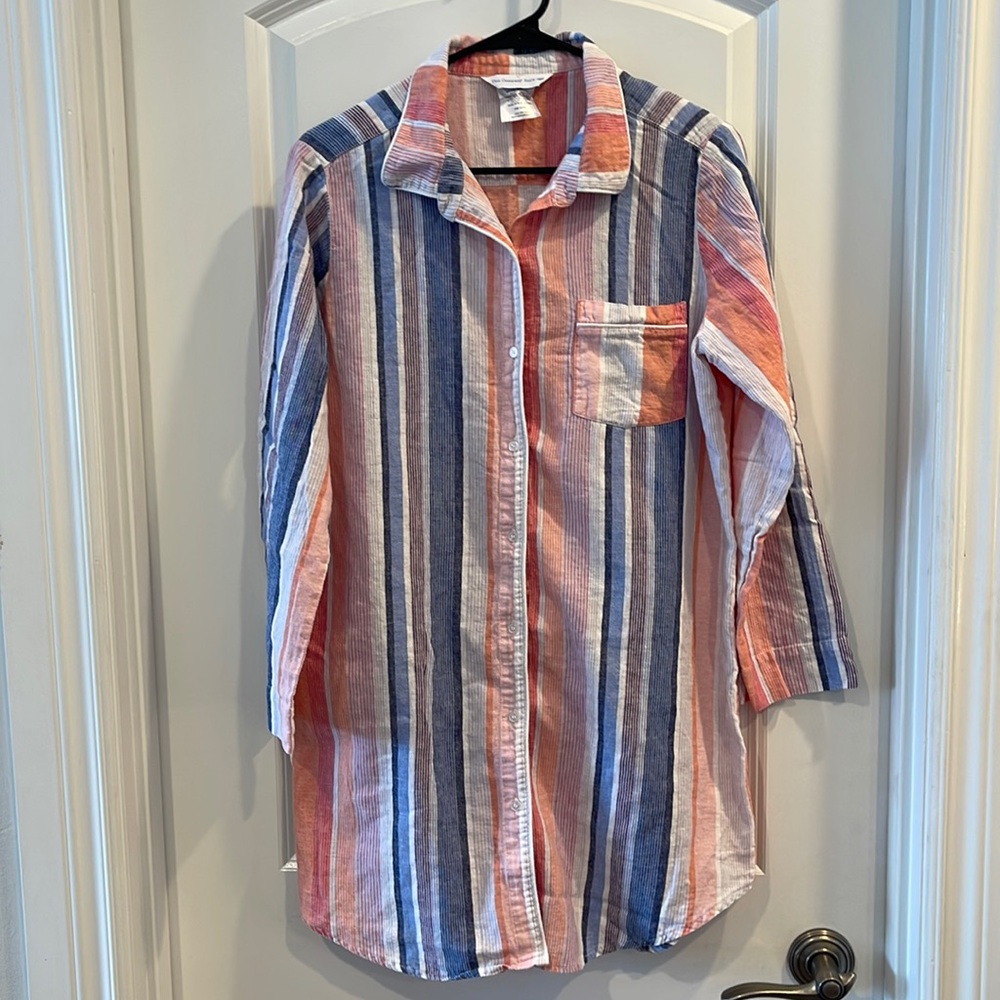 🌳The Company Store 🌳 Linen - Cotton Blend Sleepshirt.